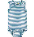 Joha Body ohne Ärmel - Rib - Wolle/Seide - Off White/Blau