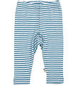Joha Leggings - Rib - Wool/Silk - Off White/Blue
