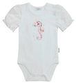 Hust and Claire Bodysuit s/s - Britt - White w. Embroidery Angla