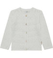 Hust and Claire Cardigan - Strick - Ziel - White m. Lochmuster