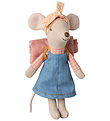 Maileg Wandering Mouse - Big Sister - Denim Dress
