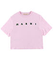 Marni Stuttermabolur - Skera - Soft Bleikt M. Prentað
