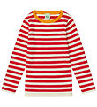 FUB Bluse - Rib - Ecru/Ruby Rot