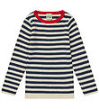 FUB Bluse - Rib - Ecru/Dark Navy