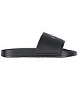 Calvin Klein Strandsandalar - Logo Print Pool Slide - Svart