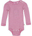 Joha Bodysuit l/s - Rib - Wool/Silk - Pink