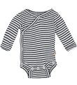 Joha Wrap-rond Romper - Rib - Wol/Zijde - Donkergrijs
