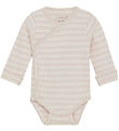 Fixoni Wikkelromper l/s - Huis Violet m. Strepen