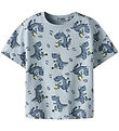 Name It T-shirt - NmmValther - Celestial Blue/Skate Dino