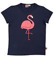 DÝR Stuttermabolur - DyrHide - Dk Dökkblátt Flamingo