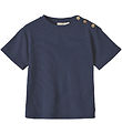 Fliink Stuttermabolur - Rib - Kenna - Insignia Blue