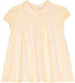 Flöss Kjóll - Olivia - Soft Yellow Heart Gingham