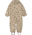 CeLaVi Rainsuit - PU - White Pepper w. Print