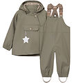Mini A Ture Rainwear w. Suspenders - PU - MatWaini's - Vert
