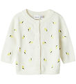 Name It Cardigan - Knitted - NbfDetrille - Cloud Dancer w. Lemon