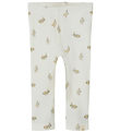 Lil' Atelier Leggings - Rib - NbnLavo - AOP - Coconut Milch
