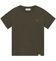 Les Deux T-Shirt - Nørregaard - Forest Green/Orange