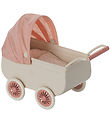 Maileg Miniature Doll Stroller - Mouse - Coral