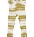 Petit Piao Leggings - Rib - Modal - Khaki/Dark Off White