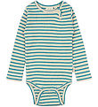 Petit Piao Bodysuit l/s - Rib - Modal - Turquise/Dark Off White