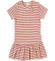 Petit Piao Kjóll - Rib - Modal - Light Berry/Dark Off White
