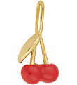 Pendentif Design Letters - Darling Émail - Cerise - Cloche en or