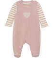 Fixoni Strampler m. Body l/ä - Velours - Shadow Grau