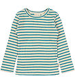 Petit Piao Bluse - Rib - Modal - Türkis/Dark Off White