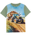 Minymo T-shirt - Hedge Green w. Print