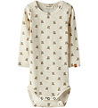 Lil' Atelier Body l/ä - Rib - NbnGavo - Turtledove/Teddy Bear