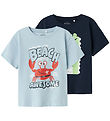 Name It T-Shirt - NmmVagno - 2er-Pack - Himmlisch Blue/Navy Blaz