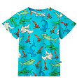 Småfolk T-shirt - Blue Atoll w. Hammerhead sharks
