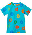 Småfolk T-shirt - Blue Atoll w. Apples