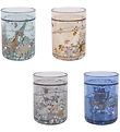 Konges Sløjd Glitter Becher - 4er-Pack - Blue Mix