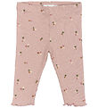 The New Siblings Leggings - Rib - TnsbOdelia - Adobe Rose m. Blå