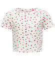 Kids Only T-shirt - KogBella - Rib - High Risk Red/White Backgro
