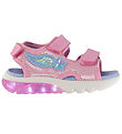 Geox Sandals w. light - Ciberdron - Pink/LT Sky