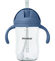 Mininor Becher m. Strohhalme - Tritan - 330 ml - Blauwal