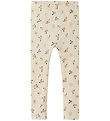 Name It Leggings - Rib - NmfPosana - Peyote Melange m. Glitzer