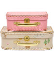 OYOY Koffertsett - 2-pack - Deer & Duck - Camel/Rose