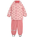 CeLaVi Rainwear w. Suspenders - PU - Peach Blossom w. Ice Cream