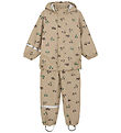 CeLaVi Rainwear w. Suspenders - PU - White Pepper w. Print