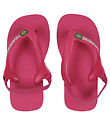 Havaianas Flip Flops - Baby Brasil Logo II - Pink Flux/White