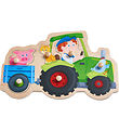 HABA Jigsaw Puzzle - 6 Bricks - Wood - Tractor