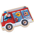 HABA Jigsaw Puzzle - 6 Bricks - Wood - Fire truck