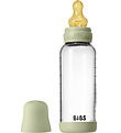 BIBS Nappflaska - 240 ml - Glas/Naturgummi - Sage
