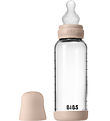 BIBS Babyflasche - 240 ml - Glas/Silikon - Blush