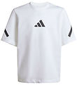 adidas Performance T-shirt - J ZNE Tee - White/Black