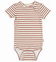 Petit Piao Bodysuit s/s - Sum - Withered Rose/Off White