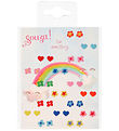 Souza Ohrringe Stickers - 19 Paar - Blumen/Hearts